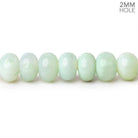 7.5-8mm Pale Lemongrass Opal 2mm Large Hole Plain Rondelles 8 inch 36 beads - The Bead Traders