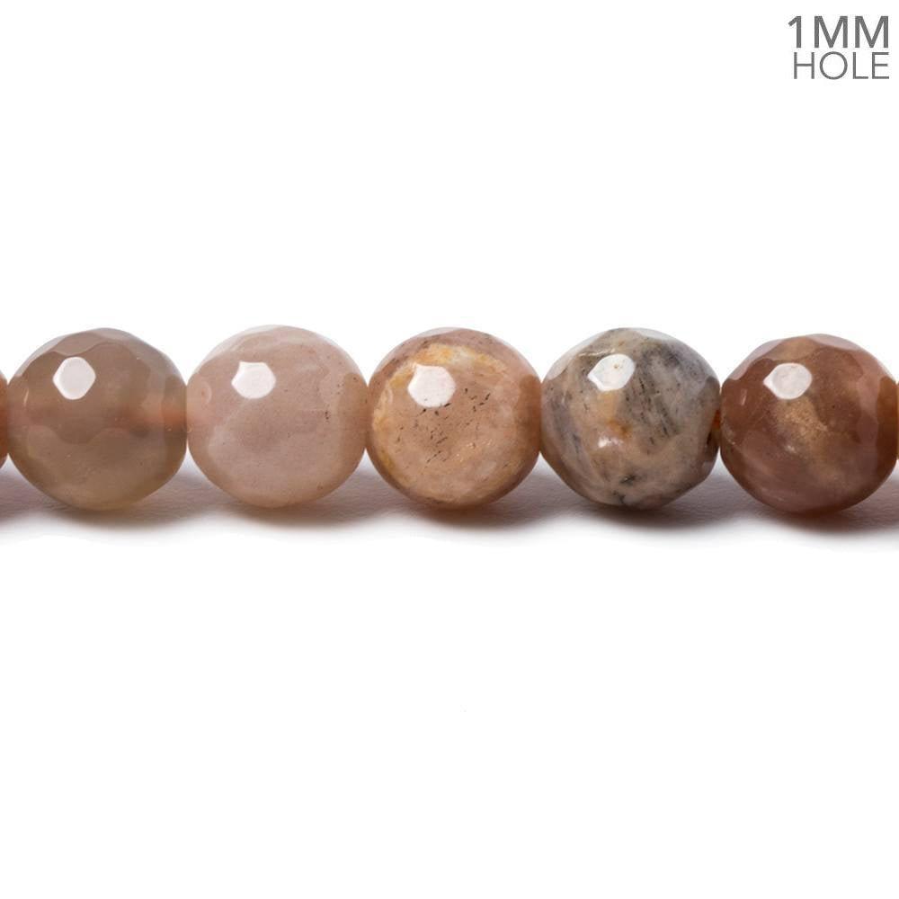 7.5-8mm Sunstone Feldspar faceted round beads 15 inches 50 pieces - The Bead Traders