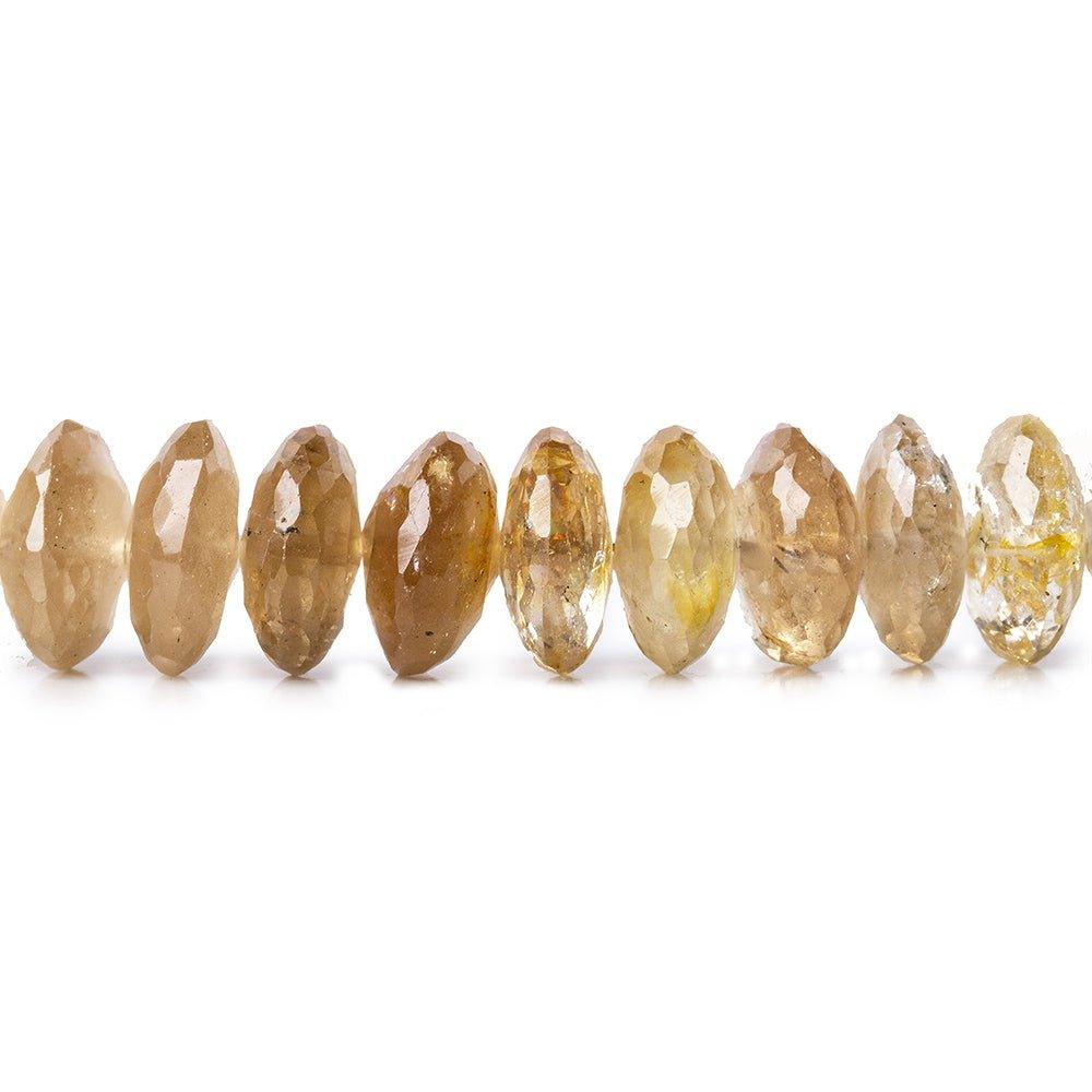 7.5-9.5mm Multi Topaz German Faceted Rondelles 16 inch 100 beads A - The Bead Traders