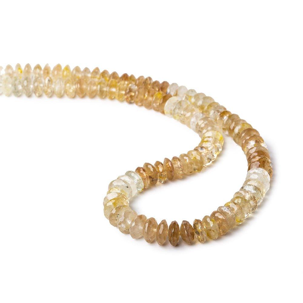 7.5-9.5mm Multi Topaz German Faceted Rondelles 16 inch 100 beads A - The Bead Traders