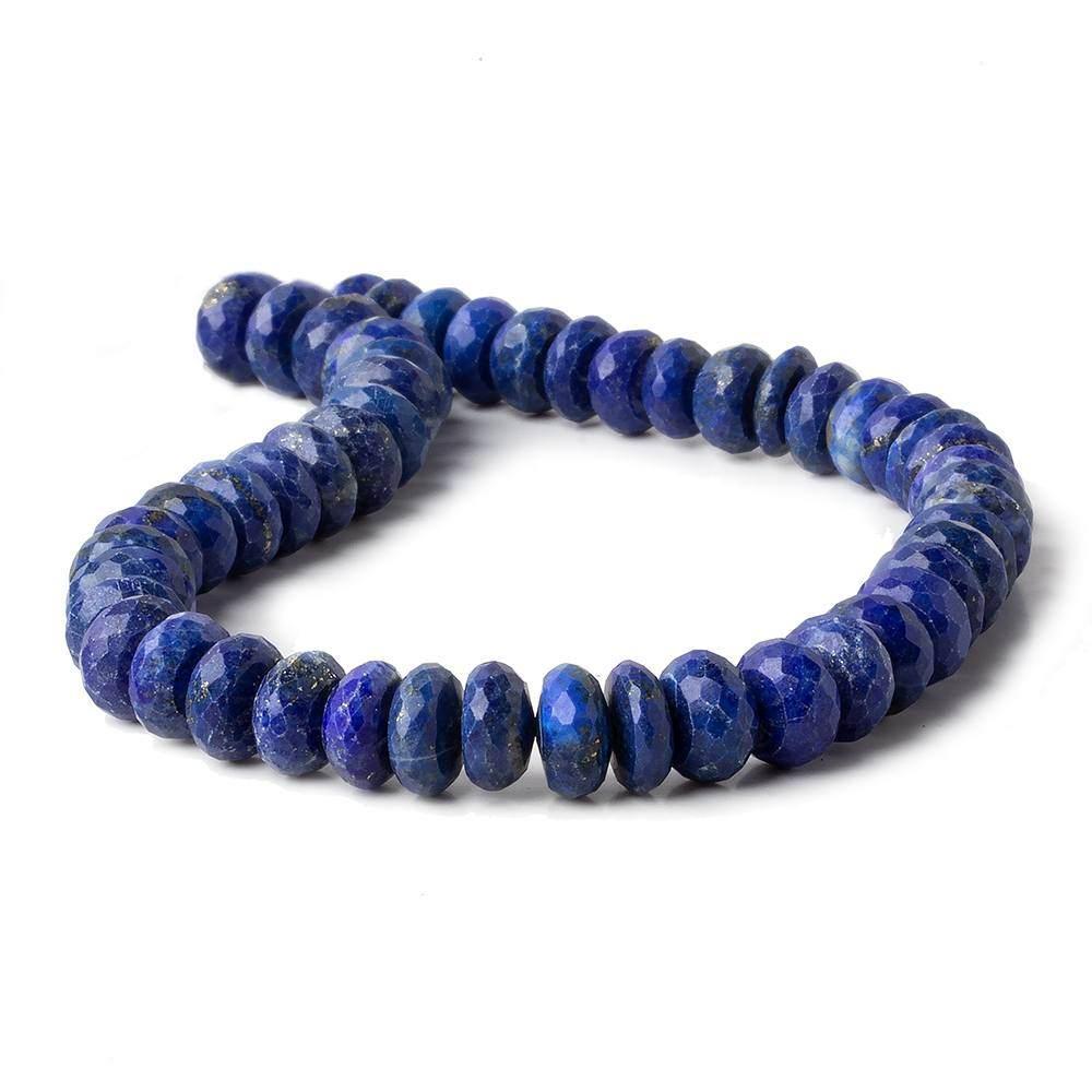 7.5-9mm Lapis Lazuli Faceted Rondelles 9 inch 49 pieces - The Bead Traders