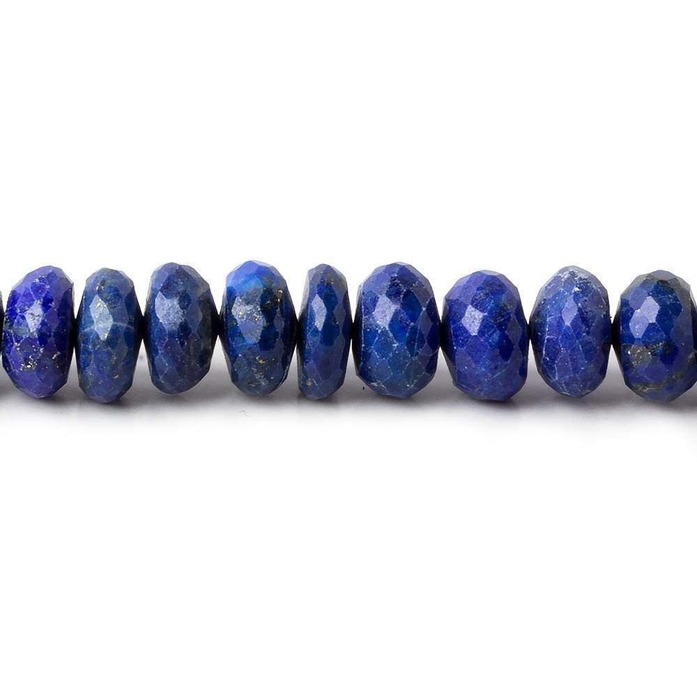 7.5-9mm Lapis Lazuli Faceted Rondelles 9 inch 49 pieces - The Bead Traders