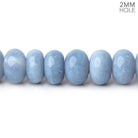 7.5-9mm Owyhee Denim Blue Opal 2mm Large Hole Plain Rondelles 8 inch 37 beads - The Bead Traders
