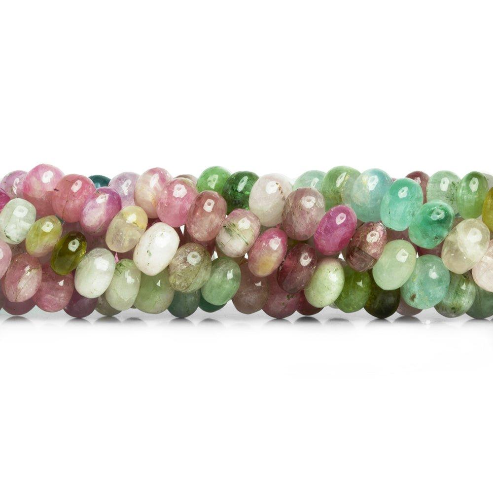 7.5mm Afghani Tourmaline Plain Rondelle Beads 18 inch 100 pcs - The Bead Traders