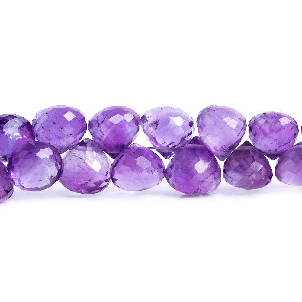 7.5mm Amethyst Faceted Candy Kiss Beads 8 inch 62 pieces - The Bead Traders