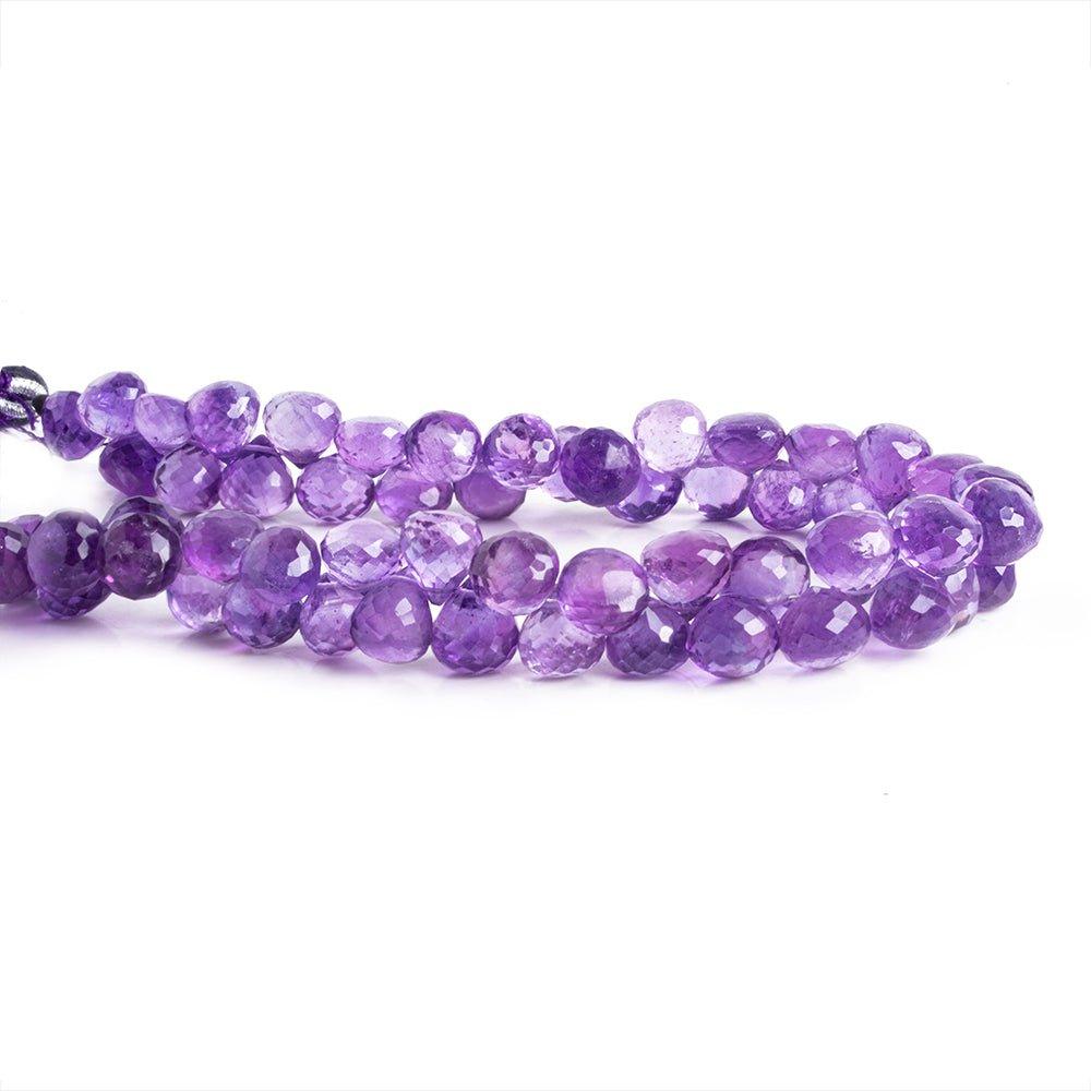 7.5mm Amethyst Faceted Candy Kiss Beads 8 inch 62 pieces - The Bead Traders