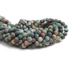 7.5mm Matte Fancy Jasper plain round beads 15 inch 49 pieces - The Bead Traders