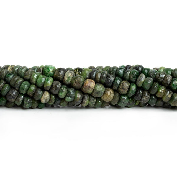 7.5mm Tsavorite Garnet Plain Rondelles 14 inch 85 beads