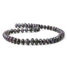 7.5x6.5-13x7.5mm Charoite lantern-like fancy rondelle beads 18 inches 60 pieces - The Bead Traders