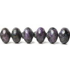 7.5x6.5-13x7.5mm Charoite lantern-like fancy rondelle beads 18 inches 60 pieces - The Bead Traders