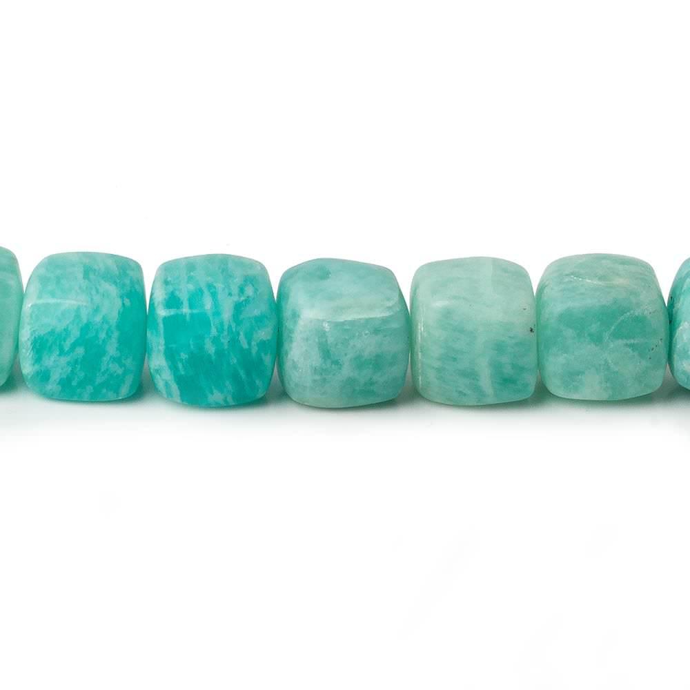 7.5x7.5mm - 8x8mm Matte Amazonite plain cubes 7.5 inch 23 beads AA - The Bead Traders