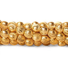7mm 22kt Gold Plated Brass Scallop Oval Beads - The Bead Traders