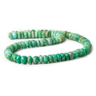 7mm -7.5mm Russian Amazonite plain rondelle beads 16 inch 90 pieces - The Bead Traders