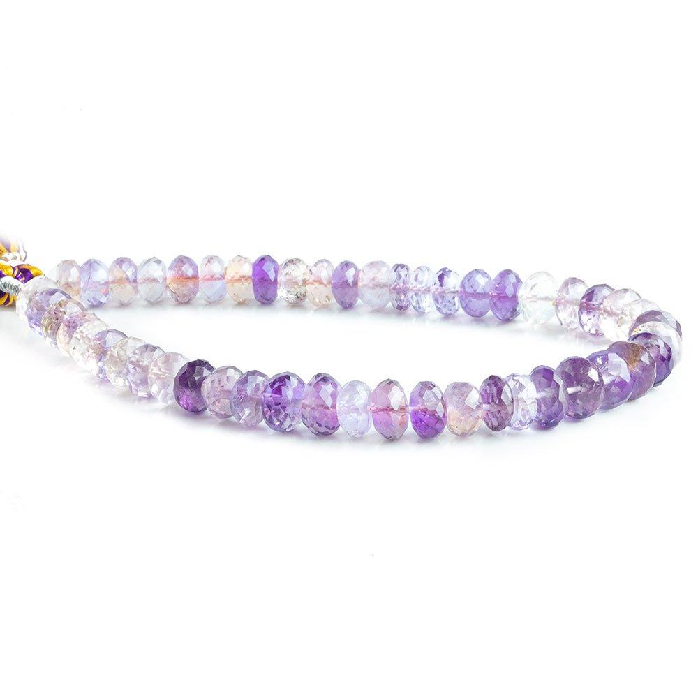 7mm-8mm Ametrine Faceted Rondelle Beads 8 inch 48 pieces - The Bead Traders