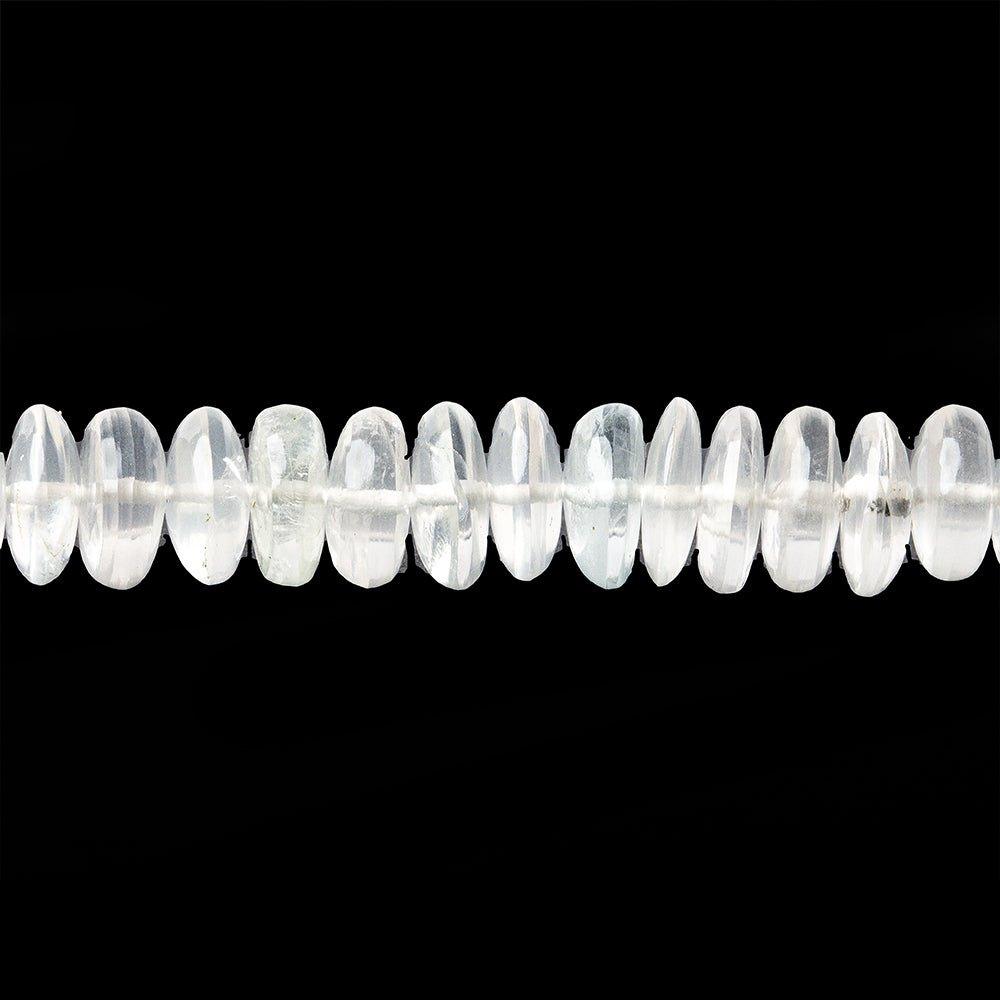 7mm-8mm Crystal Quartz Plain Rondelle Beads 20 inch 160 pieces - The Bead Traders
