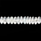 7mm-8mm Crystal Quartz Plain Rondelle Beads 20 inch 160 pieces - The Bead Traders