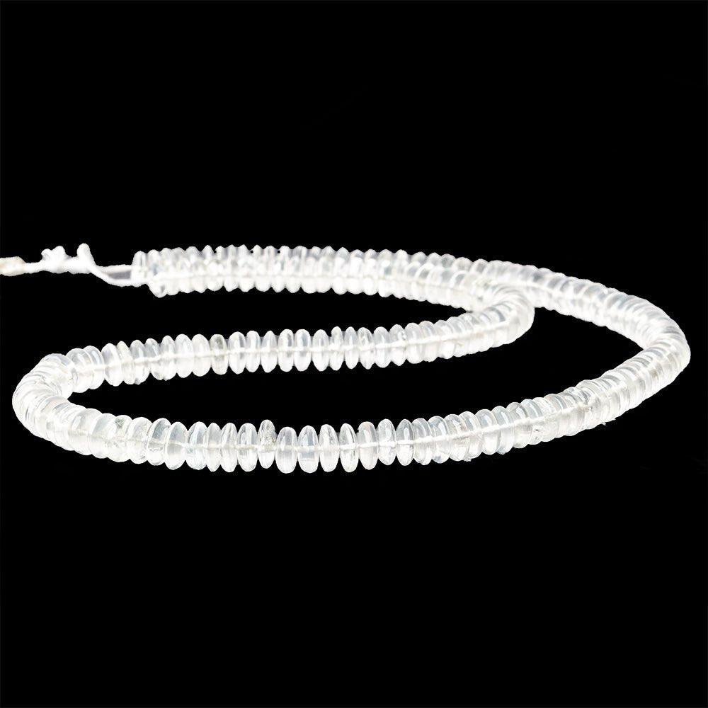 7mm-8mm Crystal Quartz Plain Rondelle Beads 20 inch 160 pieces - The Bead Traders