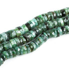 7mm-8mm Emerald Faceted Heishi Beads - Lot of 3 Strands - The Bead Traders