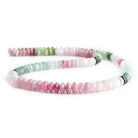7mm Afghani Tourmaline Plain Rondelle Beads 16 inch 125 pieces - The Bead Traders