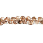7mm Andalusite Faceted Heart Beads 9 inch 67 pieces - The Bead Traders