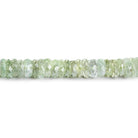 7mm Aquamarine Faceted Heishis 8 inch 80 beads - The Bead Traders