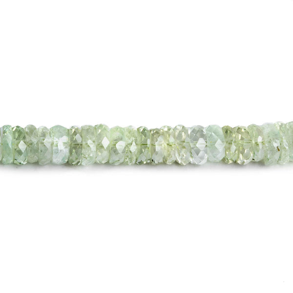 6.5mm Aquamarine Faceted Heishis 8 inch 80 beads