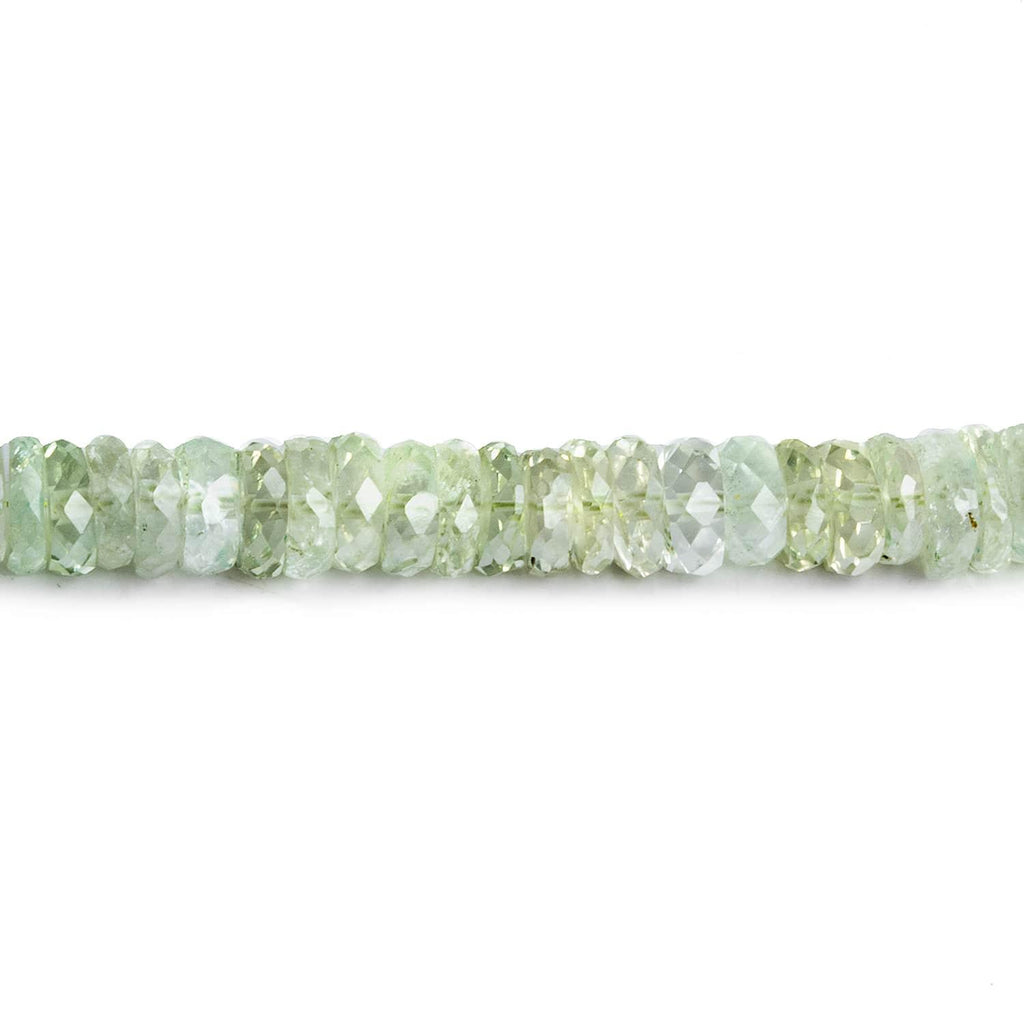7mm Aquamarine Faceted Heishis 8 inch 80 beads - The Bead Traders