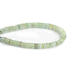 7mm Aquamarine Faceted Heishis 8 inch 80 beads - The Bead Traders