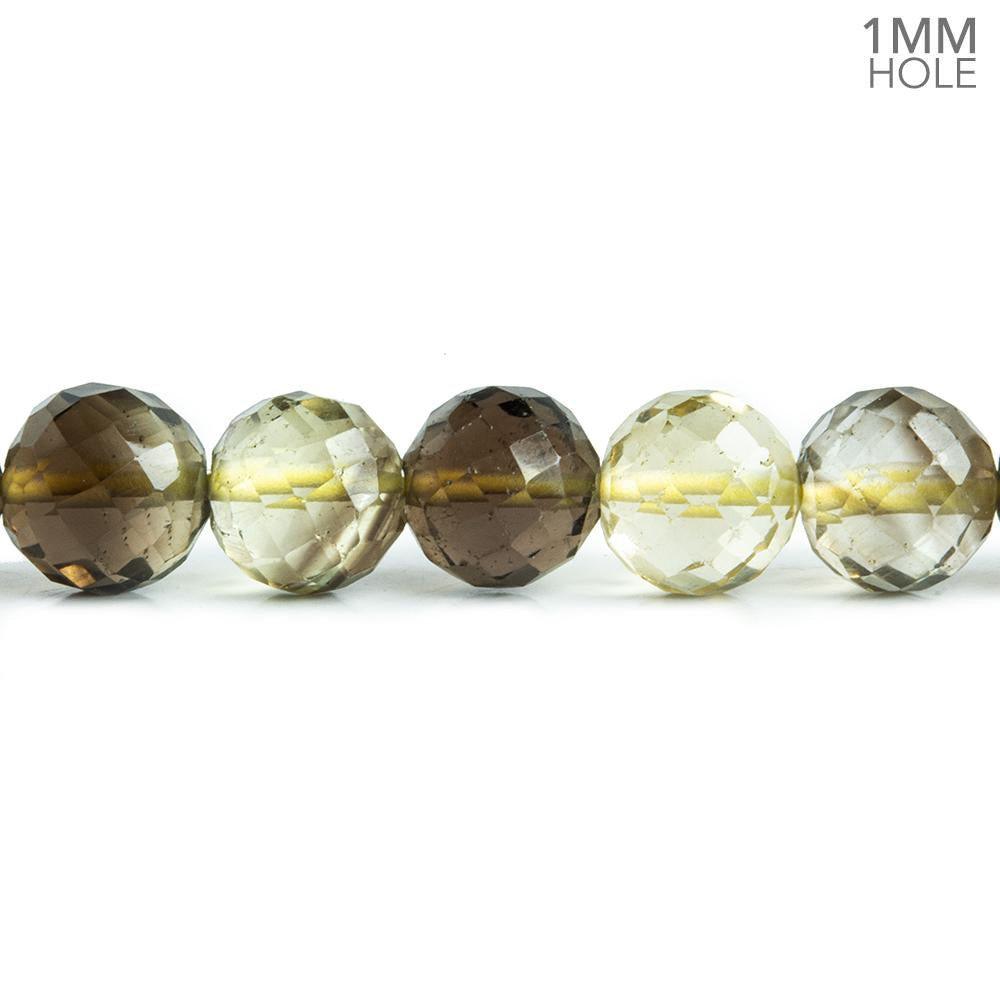 7mm Bi-Colored Quartz Faceted Round Beads 10 inch 40 pieces - The Bead Traders