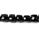 7mm Black Chalcedony Faceted Cube Beads-23beads - The Bead Traders