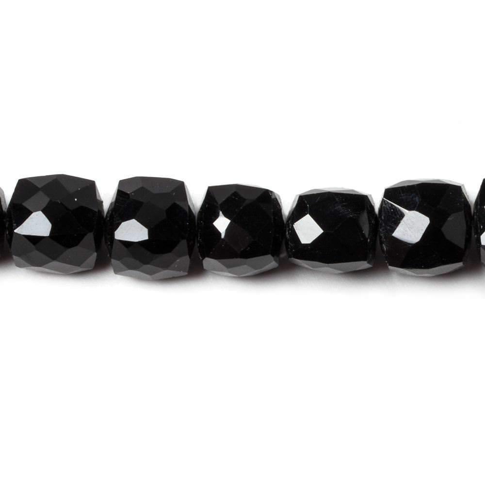 7mm Black Chalcedony Faceted Cube Beads-23beads - The Bead Traders