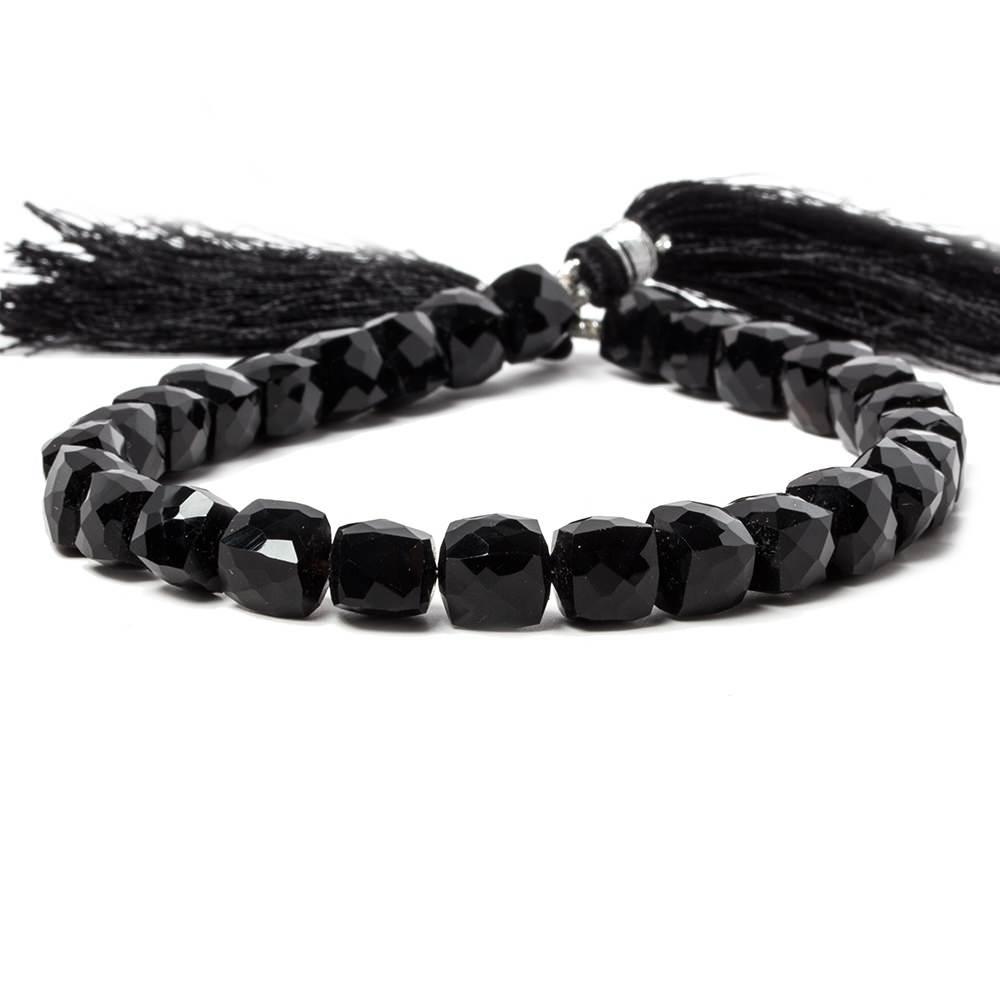 7mm Black Chalcedony Faceted Cube Beads-23beads - The Bead Traders