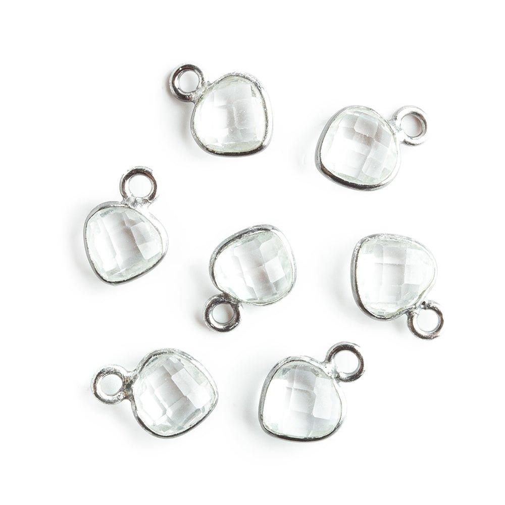 7mm Black Gold Bezel .925 Crystal Hydro Quartz Heart Pendants Set of 4 pieces - The Bead Traders