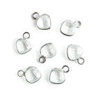 7mm Black Gold Bezel .925 Crystal Hydro Quartz Heart Pendants Set of 4 pieces - The Bead Traders