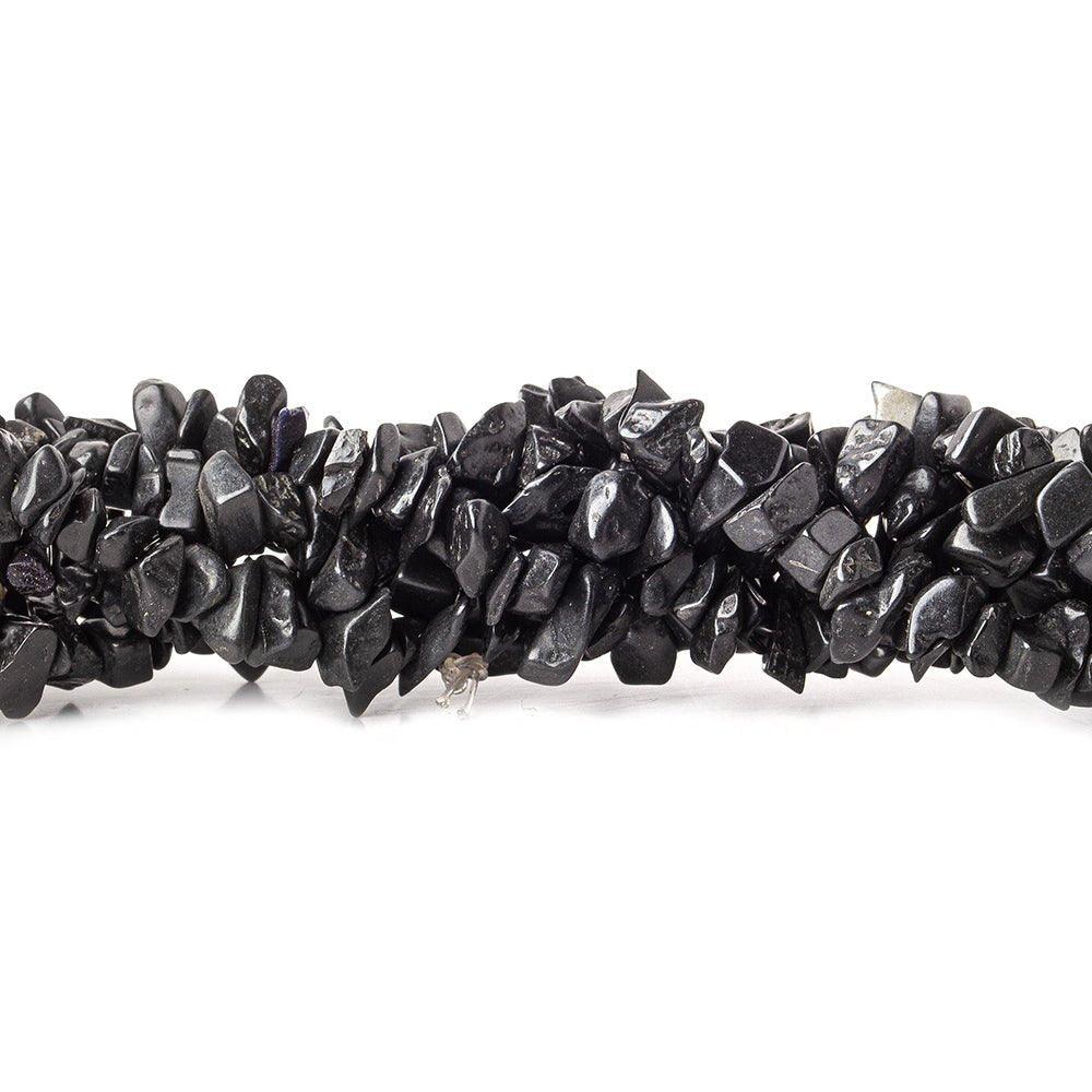 7mm Black Quartz Chip Beads, 34 inch - The Bead Traders