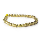 7mm Brass Oval Wave Beads, 8 inch - The Bead Traders