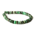 7mm Brazilian Emerald faceted rondelles 8 inch 45 beads - The Bead Traders