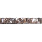 7mm Chocolate Moonstone Faceted Heishi Beads 8 inch 123 pieces - The Bead Traders