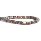 7mm Chocolate Moonstone Faceted Heishi Beads 8 inch 123 pieces - The Bead Traders
