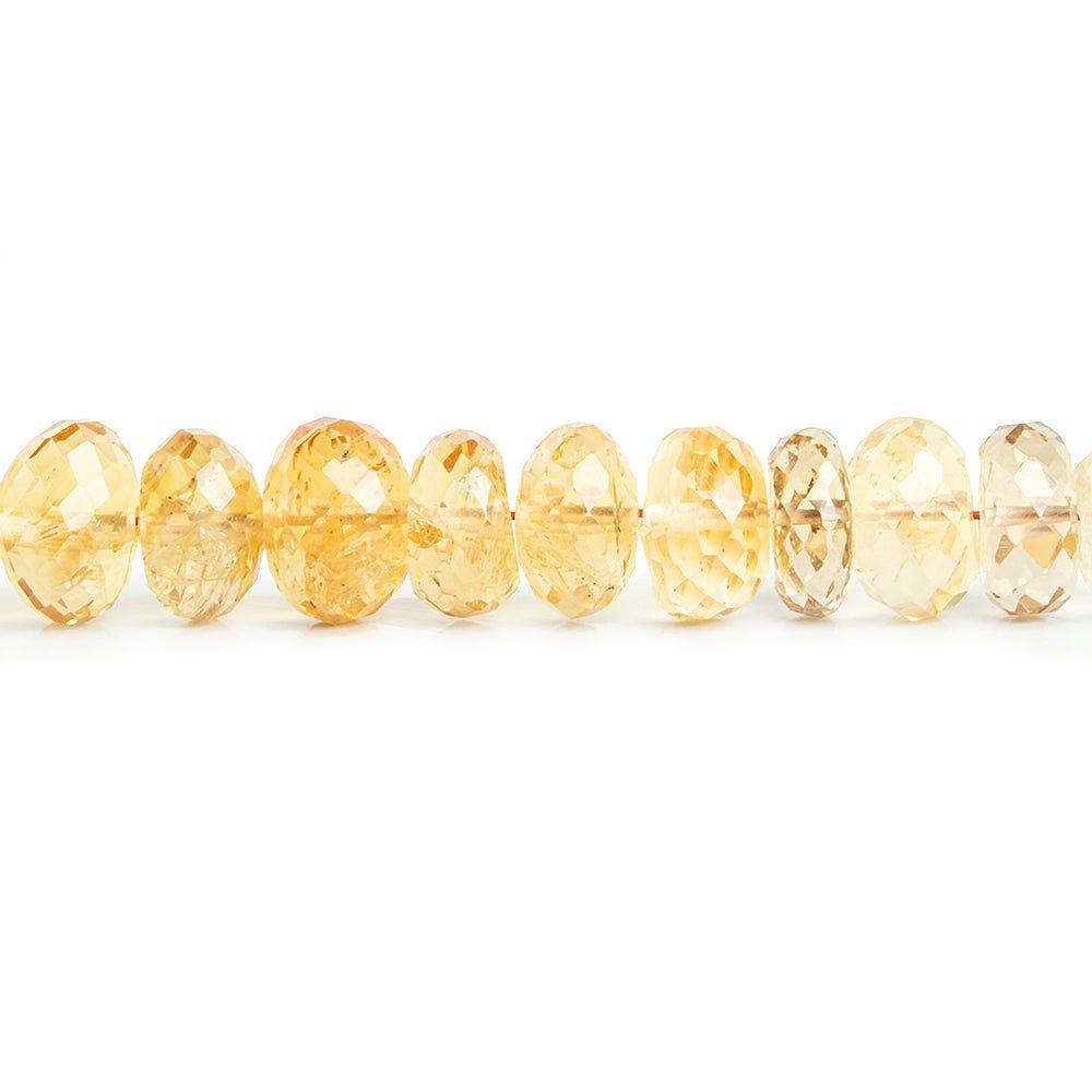 7mm Citrine Faceted Rondelle Beads 16 inch 89 pieces - The Bead Traders