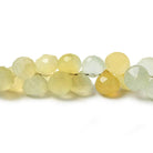 7mm Citrus Yellow Green Chalcedony Candy Kiss Beads 8 inch 60 pieces - The Bead Traders
