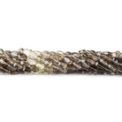 7mm Crystal Quartz and Smoky Quartz Faceted Oval Beads, 14 inch - The Bead Traders