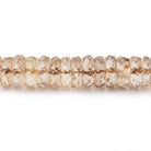 7mm Dark Champagne Quartz Faceted Heishis 8 inch 81 beads - The Bead Traders