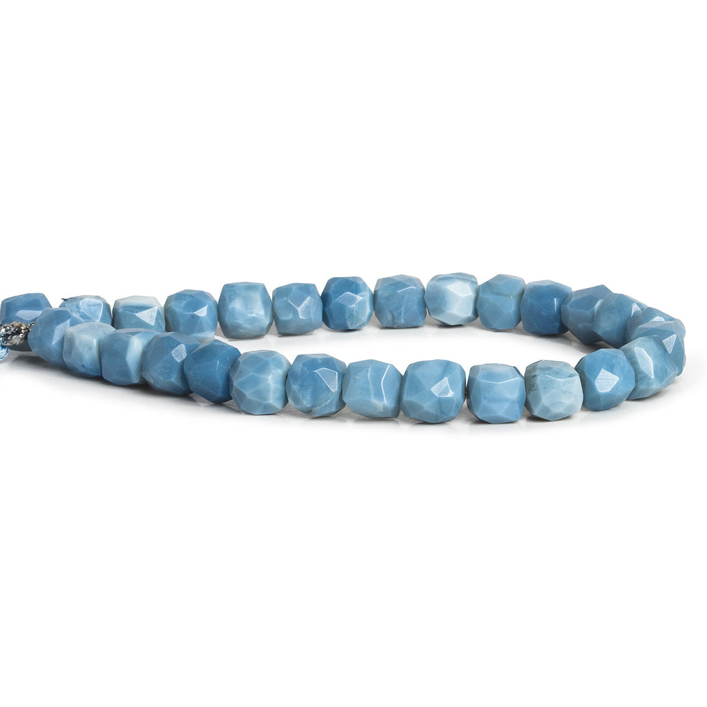 7mm Denim Opal Faceted Cubes 8 inch 25 beads - The Bead Traders