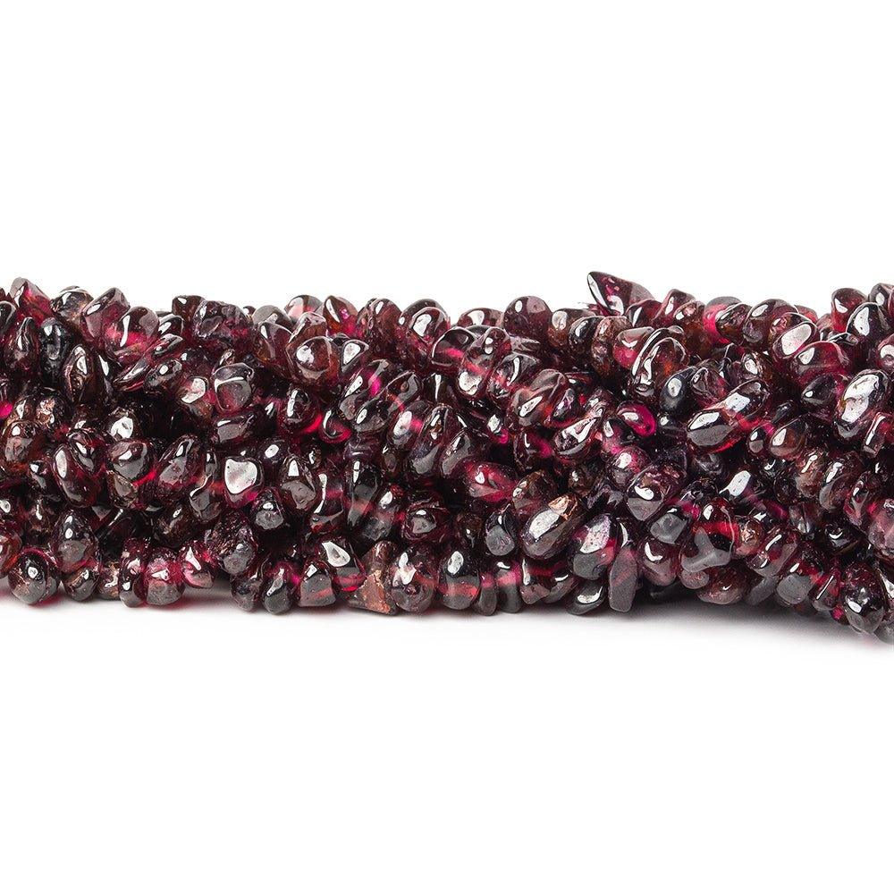 7mm Garnet Chip Beads, 36 inch - The Bead Traders