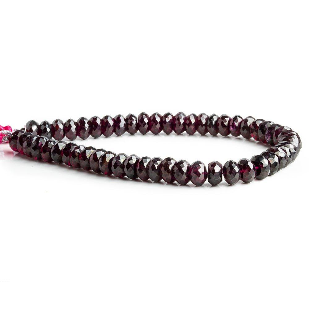 7mm Garnet Faceted Rondelle Beads 8 inch 50 pieces - The Bead Traders