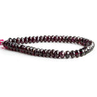 7mm Garnet Faceted Rondelle Beads 8 inch 50 pieces - The Bead Traders
