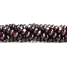 7mm Garnet Faceted Rondelle Beads 8 inch 50 pieces - The Bead Traders