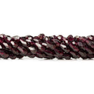 7mm Garnet Faceted Staight Drilled Teardrop Beads, 14 inch - The Bead Traders