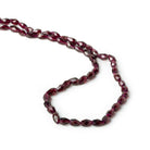 7mm Garnet Faceted Staight Drilled Teardrop Beads, 14 inch - The Bead Traders